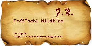 Fröschl Miléna névjegykártya